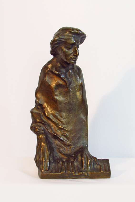 Chopin, brąz, wys. 25 cm, szer. 15 cm