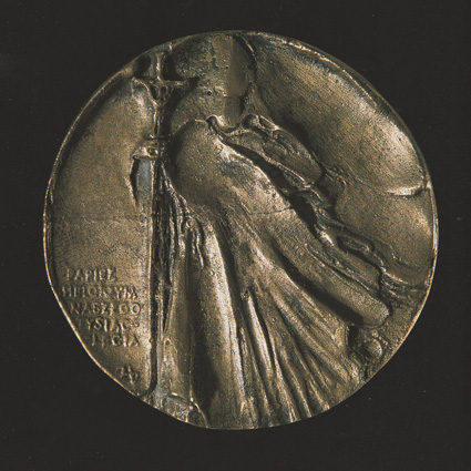 Jan Paweł II, brąz, śr. 9 cm